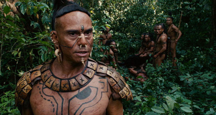 Apocalypto 2006 Movie Scene Raoul Max Trujillo as Zero Wolf and the rest of his hunting party in the jungle