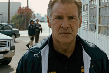 Crossing Over 2009 Movie Scene Harrison Ford as Max ICE agent walking away from a raid