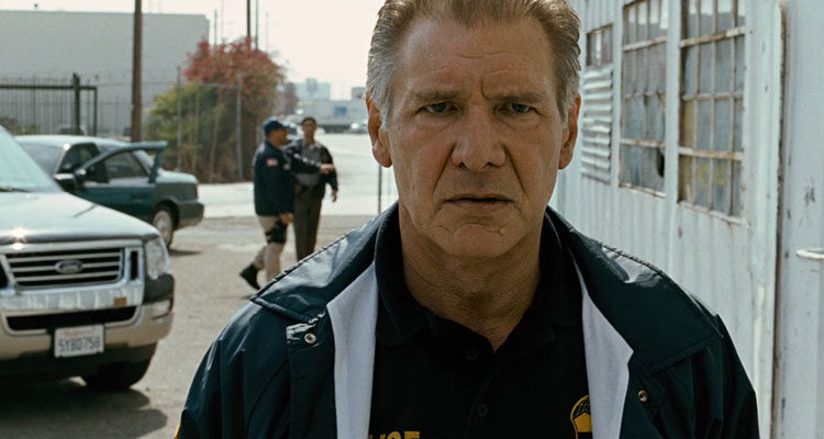 Crossing Over 2009 Movie Scene Harrison Ford as Max ICE agent walking away from a raid