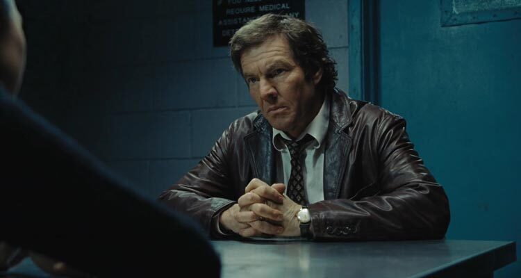 Horsemen 2009 Movie Scene Dennis Quaid as Aidan Breslin questioning his suspect in jail