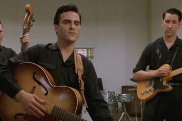 Walk the Line 2005 Movie Scene Joaquin Phoenix as Johnny Cash performing with his first band