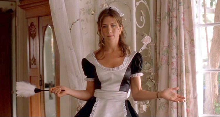 Friends with Money 2006 Movie Jennifer Aniston as Olivia in a sexy french maid outfit