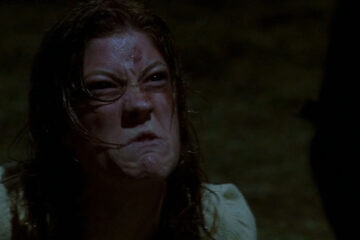 The Exorcism of Emily Rose 2005 Movie Scene Jennifer Carpenter as Emily Rose contorting in the barn while being possessed by demons