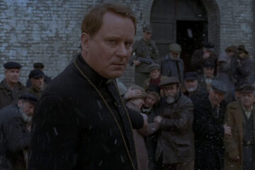 Dominion Prequel to the Exorcist 2005 Movie Scene Stellan Skarsgård as Father Lankester Merrin in a small village in occupied Holland during WWII