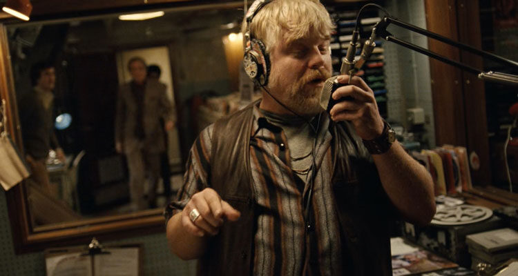 Pirate Radio AKA The Boat That Rocked 2009 Movie Scene Philip Seymour Hoffman as The Count during his radio show