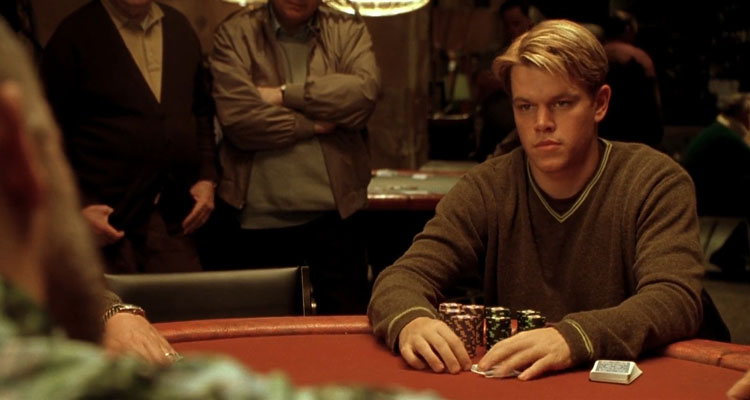 Rounders 1998 Movie Scene Matt Damon as Mike playing poker with John Malkovich as Teddy KGB