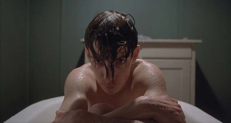 Shine 1996 Movie Scene Noah Taylor as David Helfgott having a mental breakdown while taking a bath