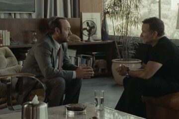 Shrink 2009 Movie Scene Kevin Spacey as Henry Carter talking with Robin Williams as Jack Holden