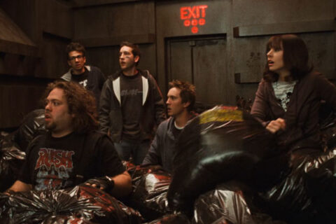 Fanboys Movie 2009 Scene Our gang in the trash compacter at the Skywalker ranch