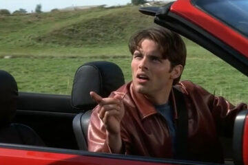 Interstate 60 Episodes of the Road Movie 2002 Scene James Marsden as Neal Oliver in a car looking confused