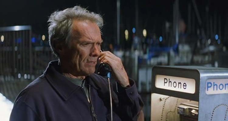 Blood Work 2002 Movie Scene Clint Eastwood as Terry McCaleb talking to the killer over a payphone