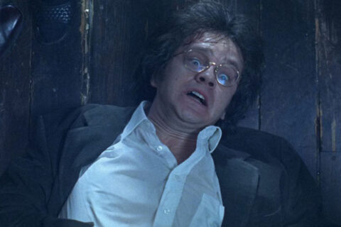 Jacobs Ladder 1990 Movie Scene Tim Robbins as Jacob laying on the floor while hallucinating heavily