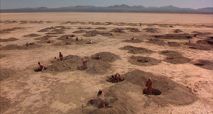 Holes 2003 Movie Scene Inmates at the work camp digging holes in the desert