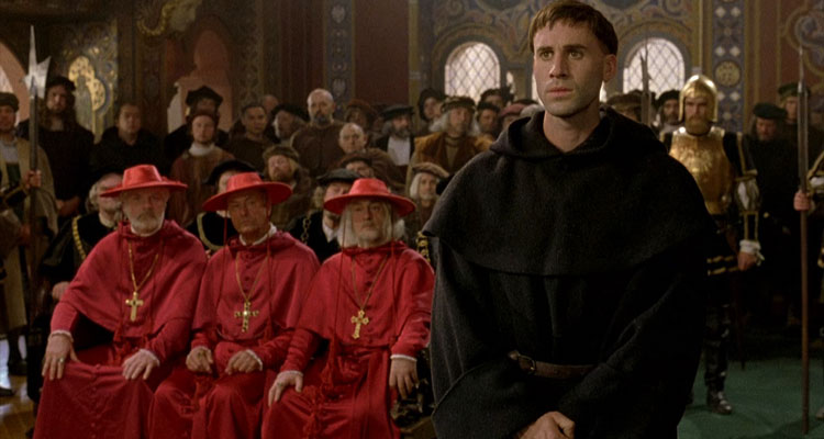 Luther 2003 Movie Scene Joseph Fiennes as Martin Luther during the trial