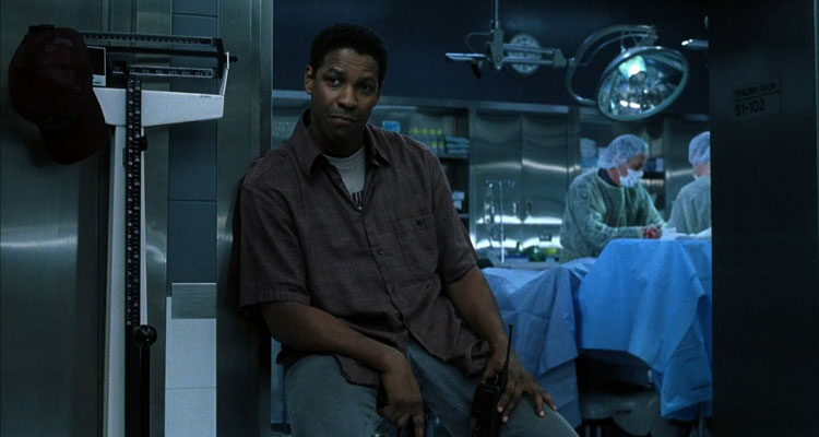 John Q 2002 Movie Scene Denzel Washington as John Quincy Archibald in the operating room