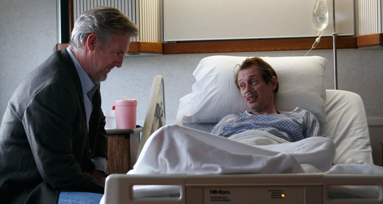 Handsome Harry 2009 Scene Jamey Sheridan as Harry Sweeney visiting Steve Buscemi as Thomas Kelley in hospital