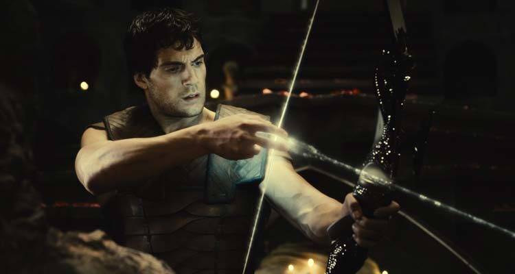 Immortals 2011 Movie Scene Henry Cavill as Theseus holding the Epirus Bow