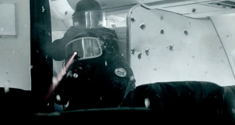 L Assaut AKA The Assault 2010 Movie Two members of GIGN, the elite counter-terrorism unit of the French National Gendarmerie returning fire aboard the airplane
