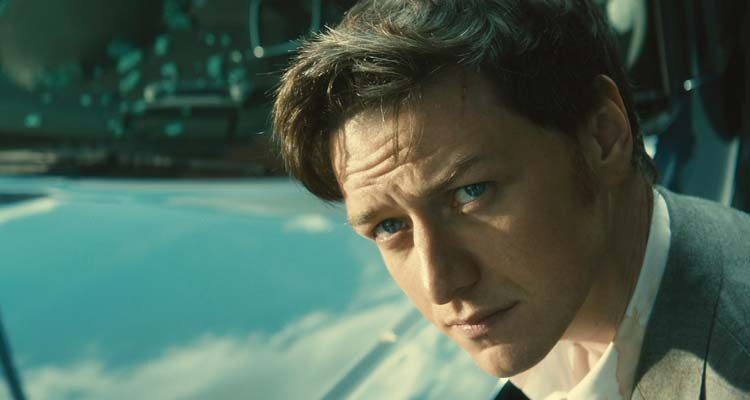 Trance 2013 Movie Scene James McAvoy as Simon looking directly at the camera
