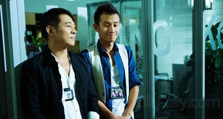 Badges of Fury [2013] Movie Jet Li and Zhang Wen as detectives in the building listening to a briefing