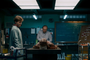 The Autopsy of Jane Doe 2016 Movie Brian Cox and Emile Hirsch in the morgue