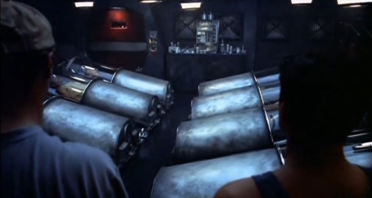 Alien Cargo 1999 Hibernation chambers for hyper sleep onboard the spaceship SSS17