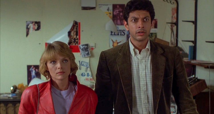 Into the Night 1985 Movie Scene Jeff Goldblum as Ed Okin and Michelle Pfeiffer as Diana