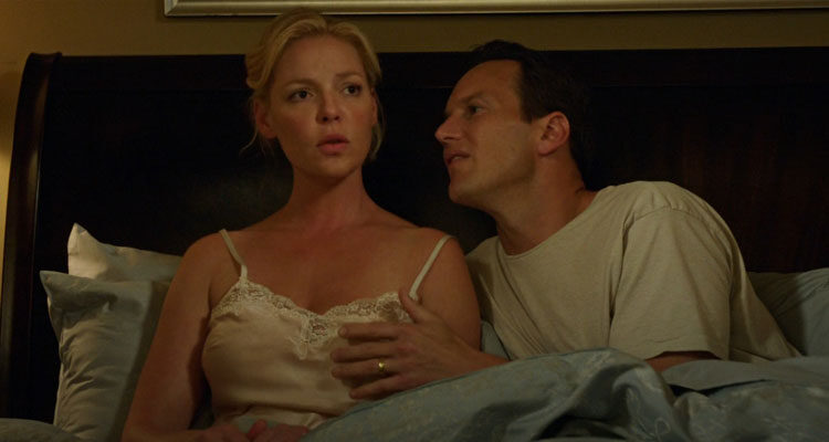 Home Sweet Hell 2015 Movie Scene Katherine Heigl as Mona Champagne and Patrick Wilson as Don Champagne together in bed