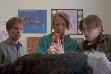 Ticks 1993 Movie Scene Seth Green as Tyler watching doctor pull out a giant tick from the body of a dog