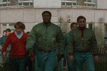 Cass 2008 Movie Scene Nonso Anozie as Cass, Gavin Brocker as Prentice and Leo Gregory as Freeman along with the rest of the ICF going into a fight