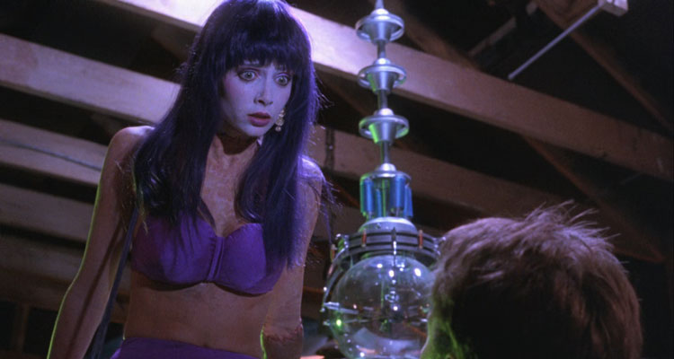 Frankenhooker 1990 Movie Scene Patty Mullen as Elizabeth coming alive after the experiment
