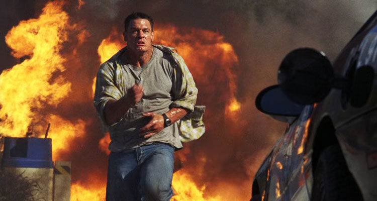 The Marine 2006 Movie Scene John Cena as John Triton running away from an explosion
