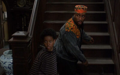 The People Under the Stairs 1991 Movie Scene Ving Rhames as Leroy and Brandon Adams as Fool sneaking through the house