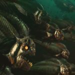Piranha 3D 2010 Movie Scene A lot of hungry Piranhas about to attack a diver