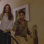 Unlawful Entry 1992 Movie Scene Kurt Russell as Michael and Madeleine Stowe as Karen trying to catch the intruder in their home