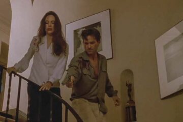 Unlawful Entry 1992 Movie Scene Kurt Russell as Michael and Madeleine Stowe as Karen trying to catch the intruder in their home