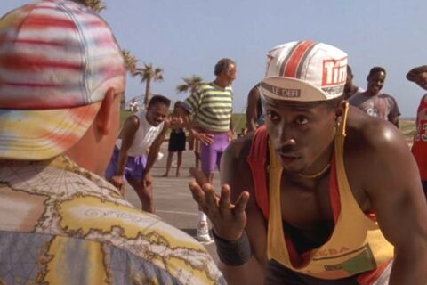 White Men Cant Jump 1992 Movie Scene Wesley Snipes as Sidney trying to get Woody Harrelson as Billy to play basketball