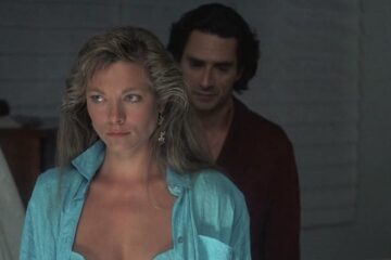 Black Widow 1987 Movie Scene Theresa Russell as Catharine Petersen seducing her husband Sami Frey as Paul Nuytten