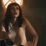 I Still See You 2018 Movie Scene Bella Thorne as Veronica in her bed frightened after seeing a ghost