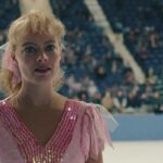 I Tonya 2017 Movie Scene Margot Robbie as Tonya on the ice rink wondering while she got such low scores