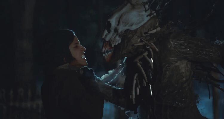 The Windigo 2024 Movie Scene Marco Fuller as Ry battling with the evil creature known as the Wendigo