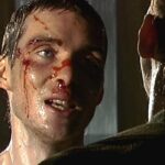28 Days Later 2002 Movie Scene Cillian Murphy as Jim all bloody after a fight