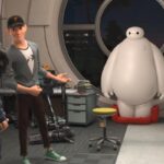 Big Hero 6 2014 Movie Scene Tadashi Hamada showing his brother Hiro his new invention, a medical robot Baymax