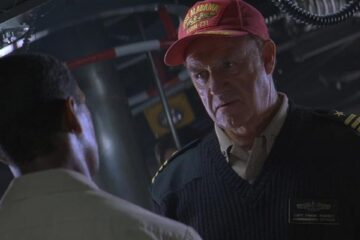 Crimson Tide 1995 Movie Scene Gene Hackman as Captain Frank Ramsey on board a submarine getting ready to launch nuclear missiles