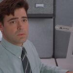 Office Space 1999 Movie Scene Ron Livingston as Peter pestered by his boss at his workplace