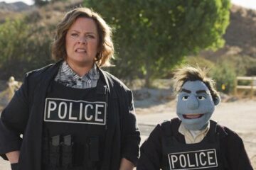 The Happytime Murders 2018 Movie Scene Melissa McCarthy as Detective Connie Edwards and Bill Barretta as Phil Phillips the puppet who's now a private investigator
