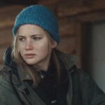 Winters Bone 2010 Movie Scene Jennifer Lawrence as Ree in front of her house in Ozark mountains