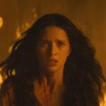 The First Omen 2024 Movie Scene Nell Tiger Free as Margaret crying after she sets fire to the orphanage